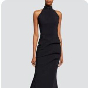 Chiara Boni La Petite Robe Slavinka Beaded-Neck Halter Gown